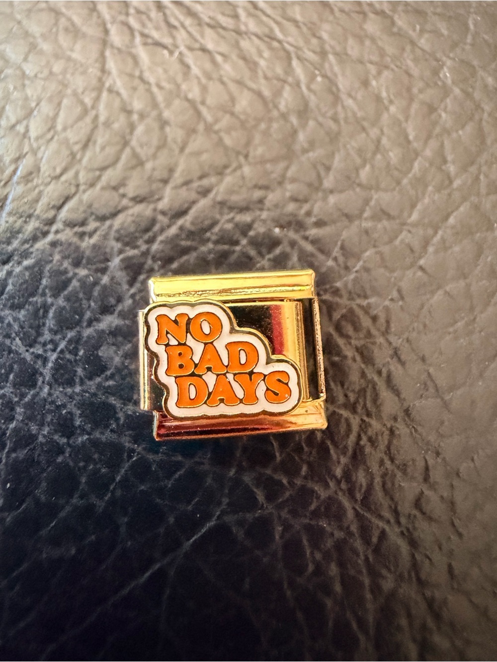 No Bad Days Italian Charm Bracelet Link Retro Positive Vibes Charm